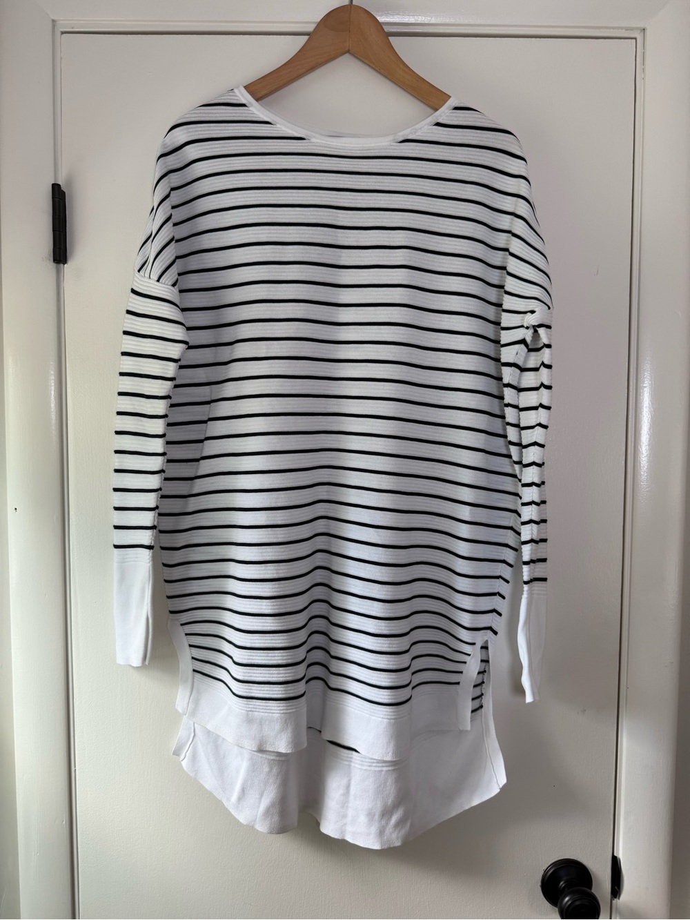 Kinross Breton Stripe Tunic Top 100% Cotton Quiet Luxury Coastal Grandma Classic